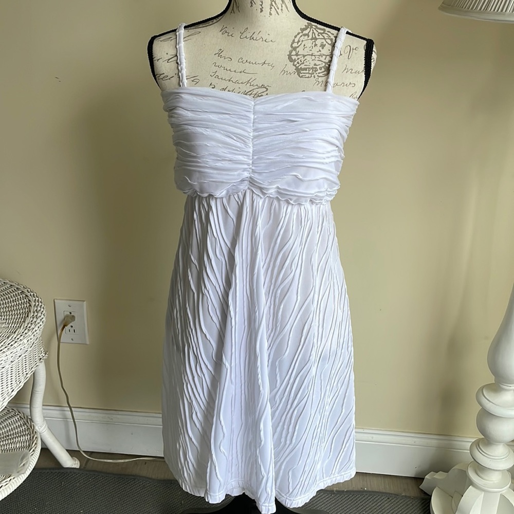 Parkhurst MIDI White Dress.  Parkhurst size S/P